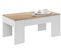 Table Basse Modulable En Panneaux De Particules Coloris Blanc Artik/ Chêne Canadien -dim : L100 X P50 X H42 Cm