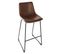 Tabouret En Métal Coloris Marron - 40.5 X 34.5 X 101.5 Cm