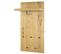 Garderobe Murale En Mdf Coloris Chêne-chromé - Dim : L49 X P31 X H100 Cm