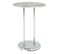 Table D'appoint Ronde En Acier Et Mdf, Coloris Chromé-optique Béton - Dim : Diam 40 X H55 Cm