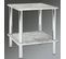 Table D'appoint En Acier Et Mdf Optique Béton - Dim : L39 X P39 X H47 Cm