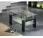 Table Basse En Chrome Et Verre De Sécurit Noir - Dim : L100 X H60 X P45 Cm