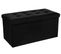 Coffre/pouf Pliable En Mdf Et Polyuréthane Coloris Noir - Dim : L76 X L38 X H38 Cm