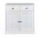 Bahut 2 Portes 2 Tiroirs En Bois Massif Laqué Blanc - Dim : L90 X H86 X P45 Cm