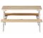 Banc Pour Enfants En Pin Massif Laqué Chêne Et Blanc - Dim : L.90 X H.50 X P.82 Cm