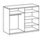 Armoire De Rangement Imitation Chêne Poutre/blanc/chrome - Dim : 225 X 210 X 58 Cm - Pegane -