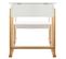 Bureau Enfant Pupitre En Pin Et Mdf Coloris Blanc/naturel - Dim : L.58 X L.79 X H.63,5 Cm