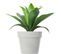 Plante artificielle en ciment et plastique, gris - Dim : L.28 x l.28 x H.34 cm