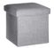 Pouf Pliant Coloris Gris Clair - Dim : L. 38 X L. 38 X H. 38 Cm