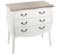 Commode De Rangement En Mdf Et Pin, Coloris Blanc - Dim : L.75 X L.38 X H.76 Cm