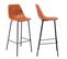 Lot De 2 Tabourets De Bar Vintage Lucien Cognac - Hauteur D'assise 75cm