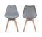 Lot De 4 Chaises Scandinaves Nora Grises Avec Coussin