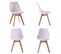 Ensemble Table Extensible 120/160cm Helga Et 6 Chaises Nora Blanc