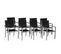 Lot De 8 Chaises En Aluminium Gris - Textilène Noir