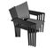 Lot De 8 Chaises En Aluminium Anthracite - Textilène Gris