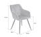 Chaise Vintage Gisele Velours Gris