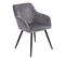 Chaise Vintage Gisele Velours Gris