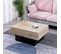 Table Basse Avec Plateaux Amovibles Noire Greta