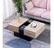 Table Basse Avec Plateaux Amovibles Noire Greta