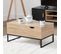 Table Basse Avec Plateaux Relevables Noire Et Bois Lotta