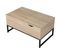 Table Basse Avec Plateaux Relevables Noire Et Bois Lotta