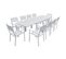 Salon De Jardin Venezia Extensible 132/264 En Aluminium Blanc - 10 Places