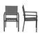 Lot De 4 Chaises Rembourrées En Aluminium Anthracite - Textilène Gris