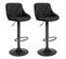 Lot De 2 Tabourets De Bar En Velours Noir Robin