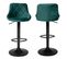 Lot De 2 Tabourets De Bar En Velours Vert Robin