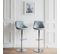 Lot De 2 Tabourets De Bar Gris Jasper