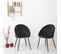 Lot De 2 Chaises Vintage Diane Velours Noir