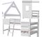 Lit Cabane Mezzanine Pour Enfant 190x90cm Blanc Margot