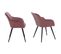 Lot De 2 Chaises En Velours Bertille Roses