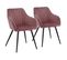 Lot De 2 Chaises En Velours Bertille Roses