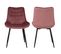 Lot De 2 Chaises En Velours Louise Roses