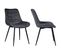 Lot De 2 Chaises En Velours Louise Grises