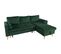 Canapé D'angle Convertible James 3 Places En Velours Vert