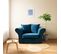 Fauteuil Love Seat En Velours Bleu Navy Oscar