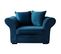 Fauteuil Love Seat En Velours Bleu Navy Oscar