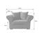 Fauteuil Love Seat En Velours Bleu Navy Oscar