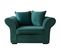 Fauteuil Love Seat En Velours Vert Émeraude Oscar