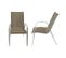 Lot De 4 Chaises Marbella En Textilène Taupe - Aluminium Blanc