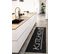 Tapis De Cuisine Rectangulaire Lavable En Machine Kitchen 70x180 Cm - Stampa 8170 - Noir