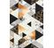 Tapis De Salon Rectangulaire Lavable En Machine A Motif Geometrique 160x230 Cm - Stampa 2244 - Noir