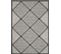 Tapis De Salon Interieur Exterieur Acapulco Gris Géométrique 200x200cm Carré