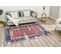 Tapis De Salon Vintage Rouge Bleu 67x100cm