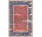 Tapis De Salon Vintage Rouge Bleu 67x100cm