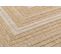 Tapis De Salon Intérieur Extérieur Rectangle Nature  Aspect Jute Blanc 60x90cm