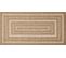 Tapis De Salon Intérieur Extérieur Rectangle Nature  Aspect Jute  Blanc 80x150cm