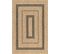 Tapis De Salon Intérieur Extérieur Rectangle Nature  Aspect Jute Noir 60x90cm